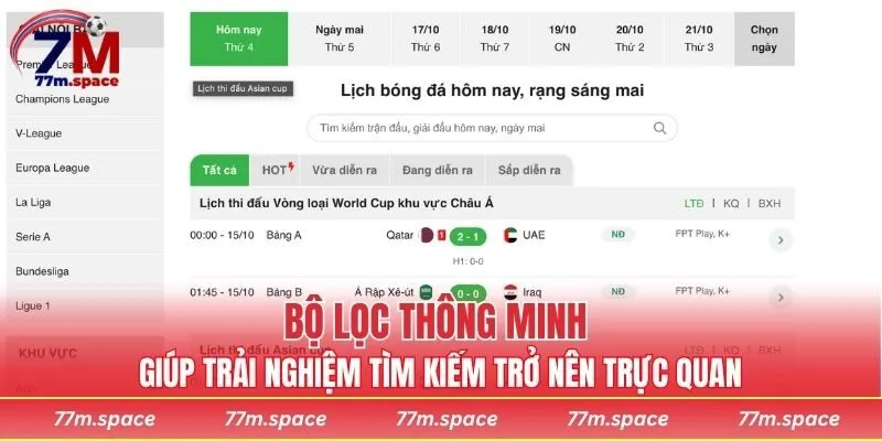 Bộ lọc thông minh giúp trải nghiệm tìm kiếm trở nên thuận tiện