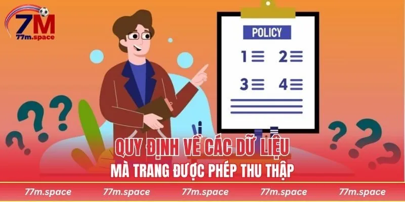 Quy định về các dữ liệu mà trang được phép thu thập